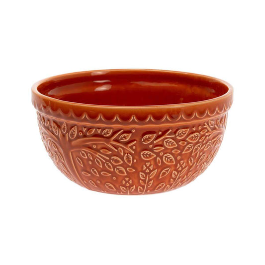 Boston International Large Spicy Orange Leaf Embossed Bowl