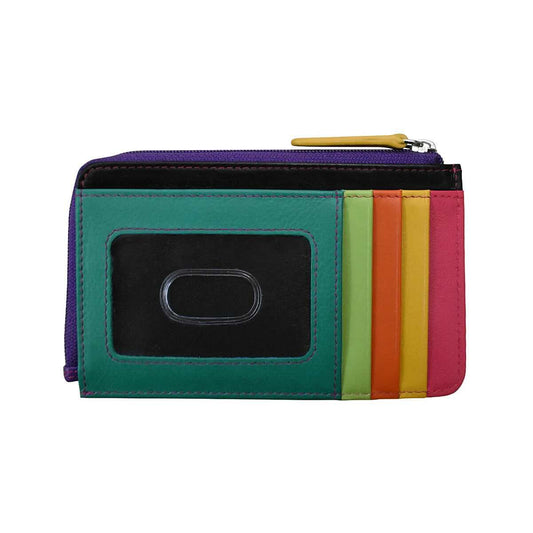 ili New York Women's Leather Flat Card Case