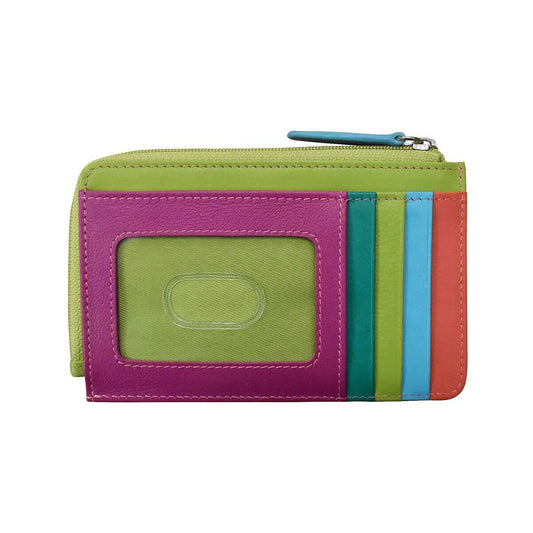 ili New York Women's Leather Flat Card Case