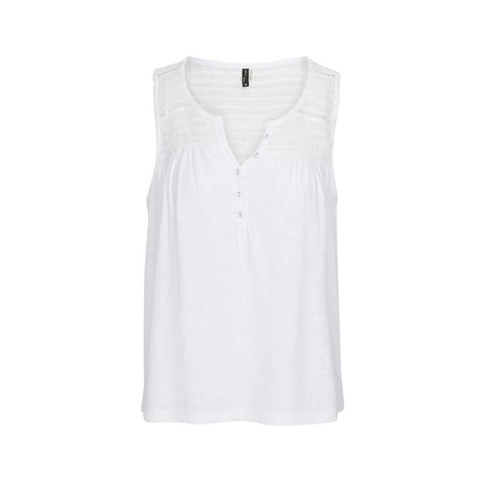 North River Women's Sirretta Crochet Henley Sleeve Top