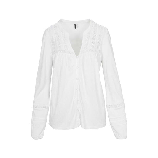 North River Women's Saratoga Crochet Long Sleeve Top