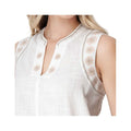 Aventura Women's Festival Embroidered Split Neck Tank Top