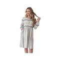 Aventura Women's Good Vibes Boho Striped Long Sleeve Dress