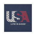 Life is Good Men's U.S.A. Flag Short Sleeve Crusher T-Shirt