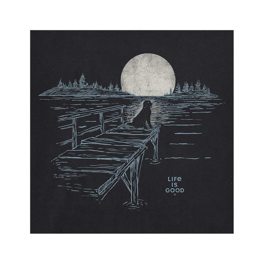 Life is Good Men's Dock Dog Landscape Sunset Short Sleeve Crusher T-Shirt