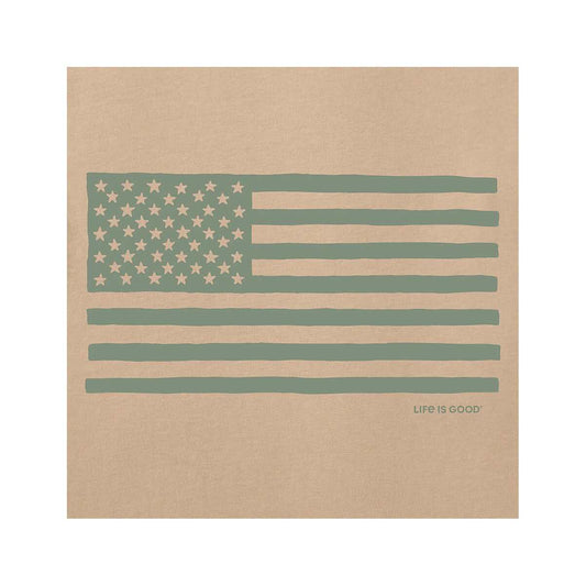 Life is Good Men's American Flag Short Sleeve Crusher Lite T-Shirt