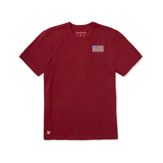 Life is Good Men's Old Glory Short Sleeve Crusher T-Shirt