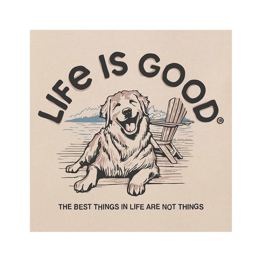 Life is Good Men's Best Things Adirondack Dog Short Sleeve Crusher Lite T-Shirt
