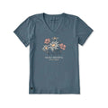 Life is Good Women's Wildly Grateful Bouquet Short Sleeve Crusher V-Neck T-Shirt