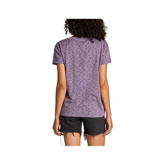 Life is Good Women's Paw Floral Pattern V-Neck Short Sleeve Crusher Lite T-Shirt