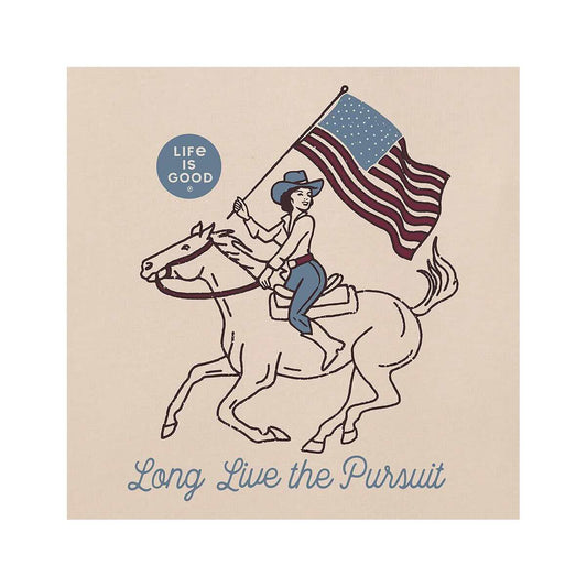 Life is Good Women's Cowgirl Flag Short Sleeve Crusher T-Shirt