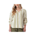 Old Ranch Women's Anna Smocked 3/4 Sleeve Blouse