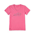 Life is Good Women's Three Little Birds on Flowers Short Sleeve Crusher V-Neck T-Shirt