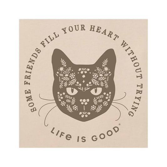 Life is Good Women's Some Cats Find Your Heart Without Trying Short Sleeve Crusher Lite T-Shirt