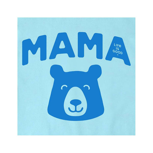 Life is Good Women's Mama Bear Head Short Sleeve Crusher Lite V-Neck Shirt
