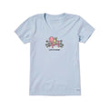 Life is Good Women's Rocket Adirondack Daisies Short Sleeve Crusher Lite V-Neck Shirt