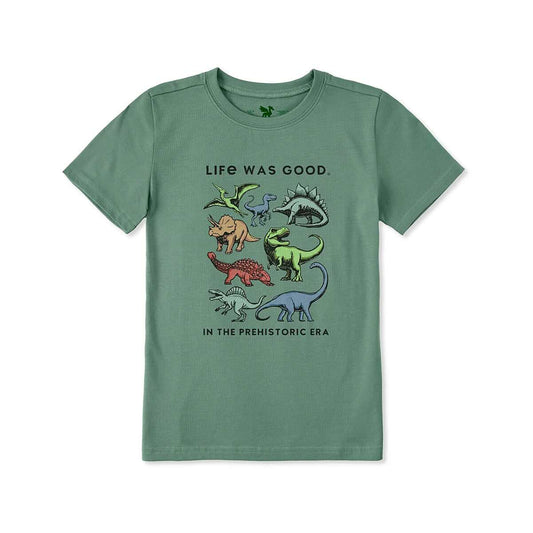 Life is Good Kids Prehistoric Era Dinosaurs Short Sleeve Crusher T-Shirt