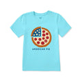 Life is Good Kids American Pie Stars and Slices Short Sleeve Crusher T-Shirt