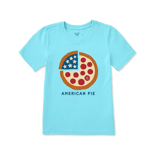 Life is Good Kids American Pie Stars and Slices Short Sleeve Crusher T-Shirt