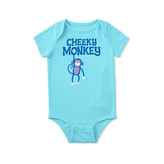 Life is Good Baby Cheeky Monkey Bars Short Sleeve Crusher Bodysuit