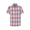 North River Men's Slub Poplin Short Sleeve Plaid Shirt