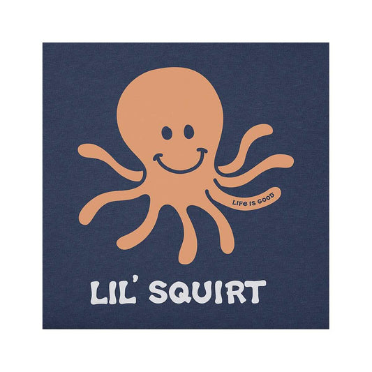 Life is Good Baby Lil' Squirt Octopus Short Sleeve Crusher Bodysuit