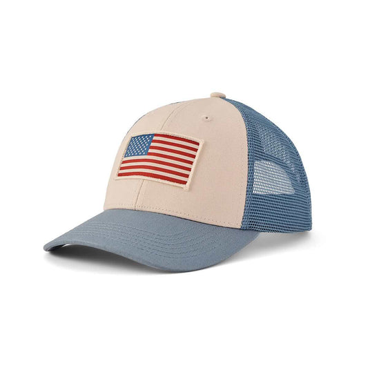 Life is Good Clean Flag Trucker Hat