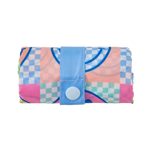 Life is Good Roll and Go Checkered Smiles Tote Bag