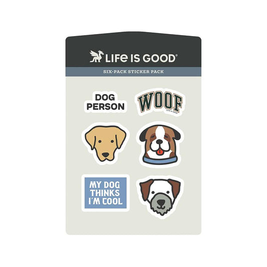 Life is Good Dogs Six-Pack Sticker Pack