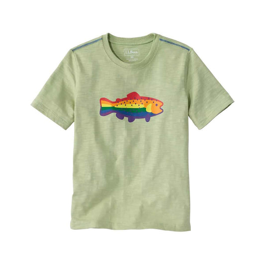 L.L.Bean Kids' Rainbow Trout Glow-in-the-Dark Short Sleeve Graphic T-Shirt
