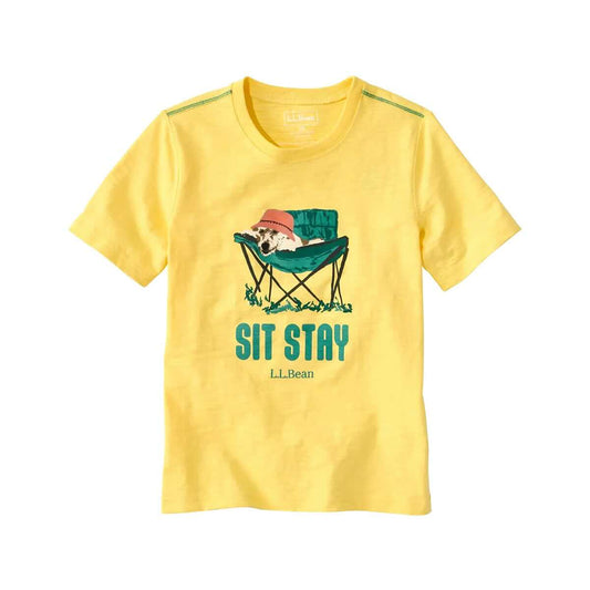 L.L.Bean Kids' Camp Dog Glow-in-the-Dark Short Sleeve Graphic T-Shirt