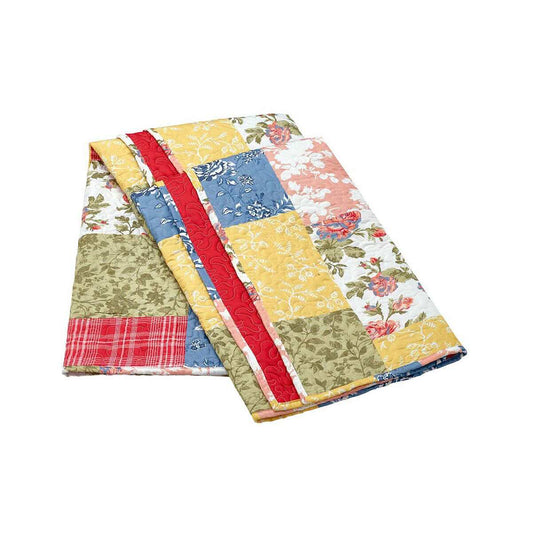 Peking Handicraft Farmhouse Floral Throw