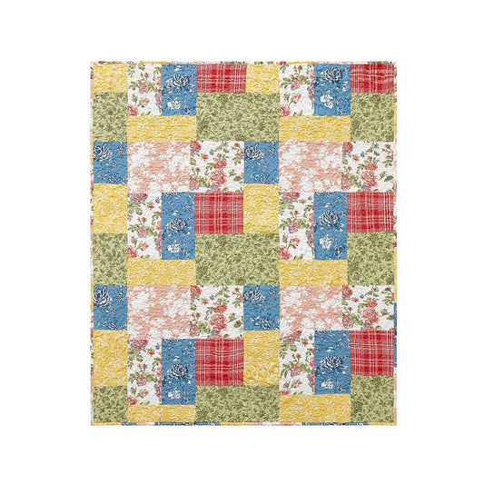 Peking Handicraft Farmhouse Floral Throw
