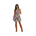 Wrangler Women's Bold Print Corset Sleeveless Strap Dress