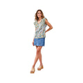 Tribal Sportswear Women's Frill Cap Sleeve Poplin Novelty Blouse