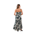 Tribal Sportswear Strap Sleeves Printed Maxi Dress