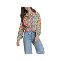 APNY Women's Boyfriend Floral Long Sleeve Button-Up Shirt