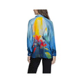 APNY Women's Half-Placket V-Neck Floral Long Sleeve Blouse
