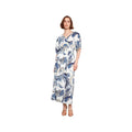 Charlie B Women's Printed Dolman Short Sleeve Maxi Fake Wrap Dress