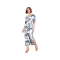 Charlie B Women's Printed Dolman Short Sleeve Maxi Fake Wrap Dress