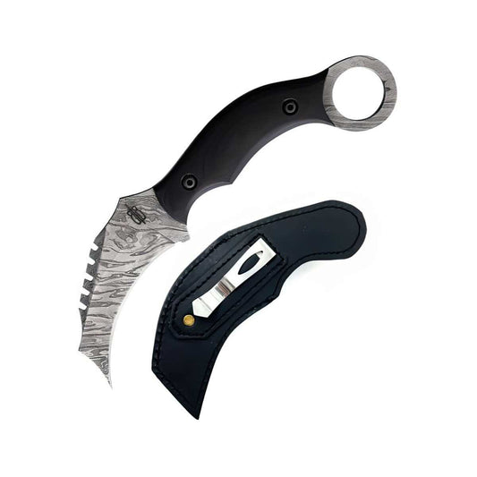 Buck N Bear Knives Damascus Venom Karambit Fixed Knife