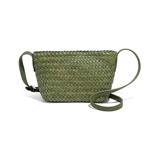 Pretty Persuasions Hand-Woven Faux Leather Crossbody Bag