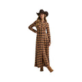 Wrangler Women's Western Flannel Long Sleeve Maxi Dress