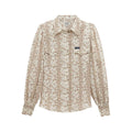 Wrangler Women's Western Smocked Long Sleeve Snap Blouse