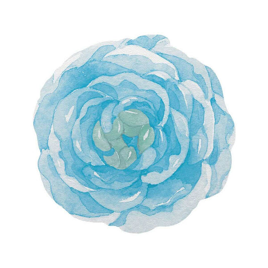 Davanti Aqua Rose Round Placemat