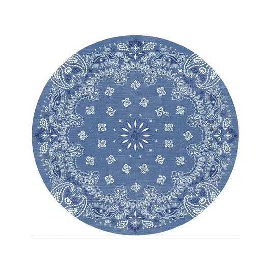 Davanti Blue Bandana Round Placemat