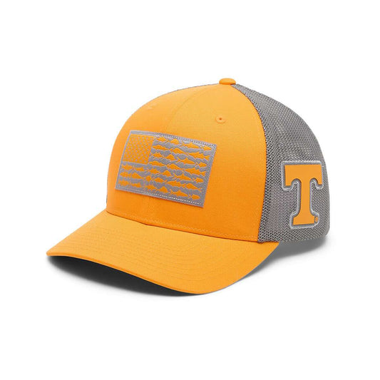 Columbia University of Tennessee PFG Mesh Fish Flag Ball Cap, Solarizeboulder