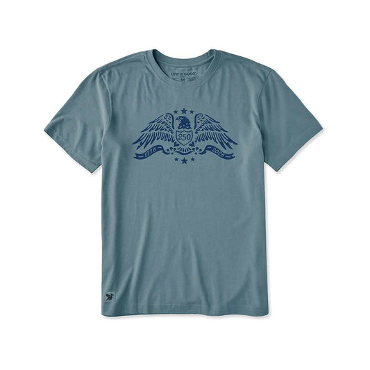 Life is Good Men's Eagle 250 Short Sleeve Crusher T-Shirt