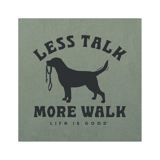 Life is Good Men's Less Talk More Walk Short Sleeve Crusher Lite T-Shirt