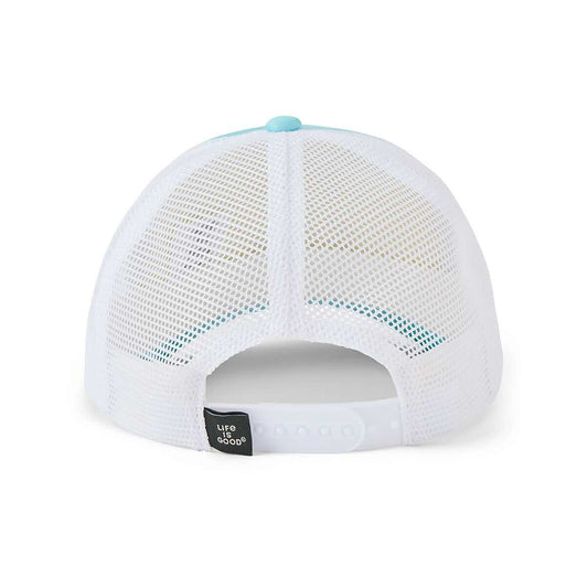 Life is Good Kids LIG Vintage Wordmark Stacked Trucker Hat